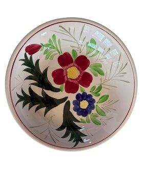 S.S. Crown Japan Ovenproof Ironstone China Floral Serving Bowl 10.5”
